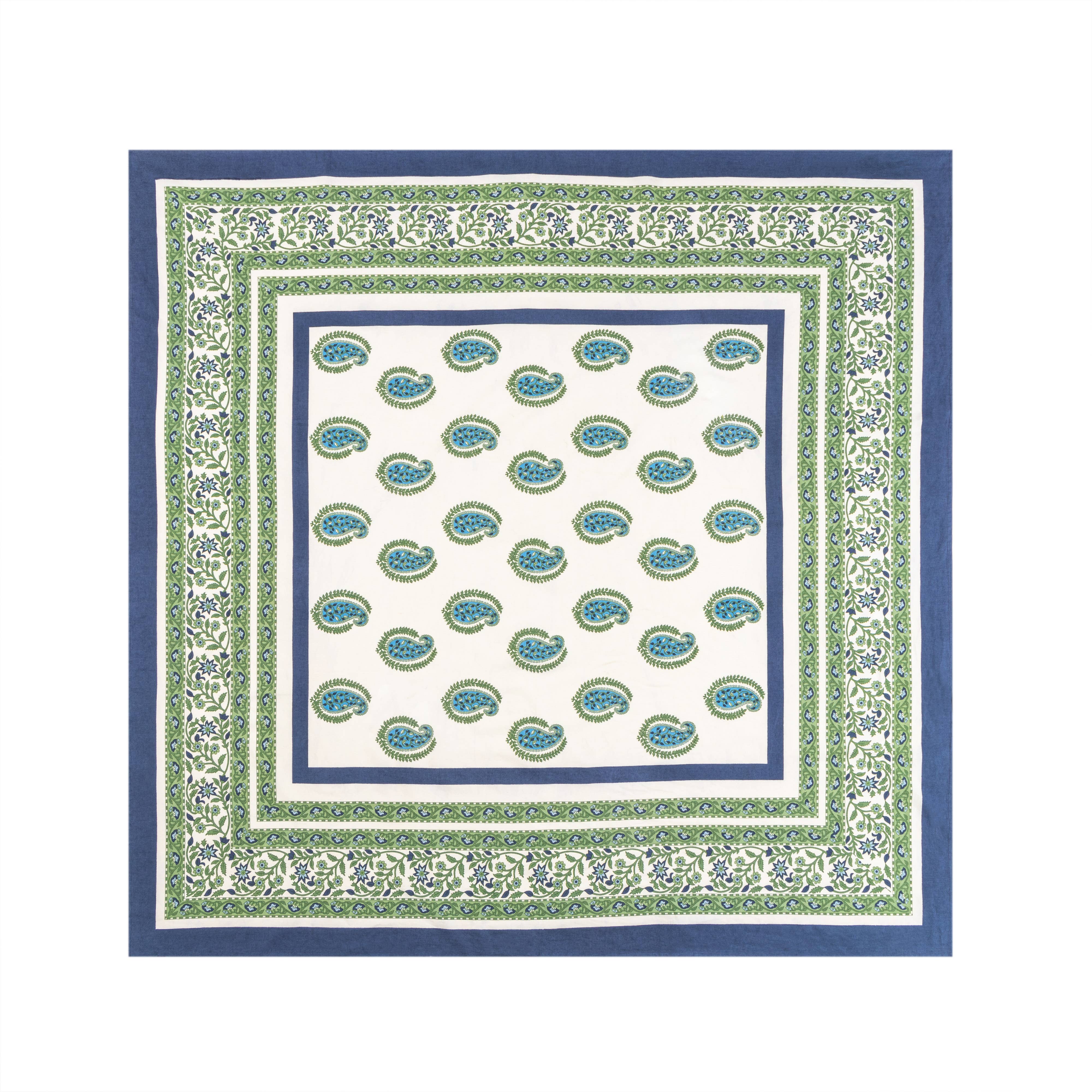 Cassis Blue & Green Tablecloth