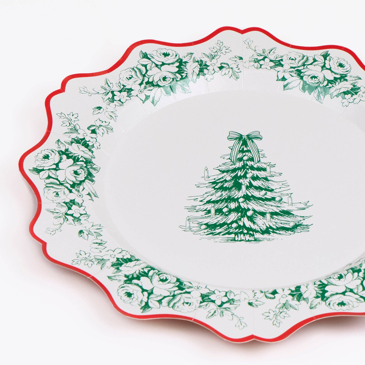 Toile De Jouy Christmas Side Plates