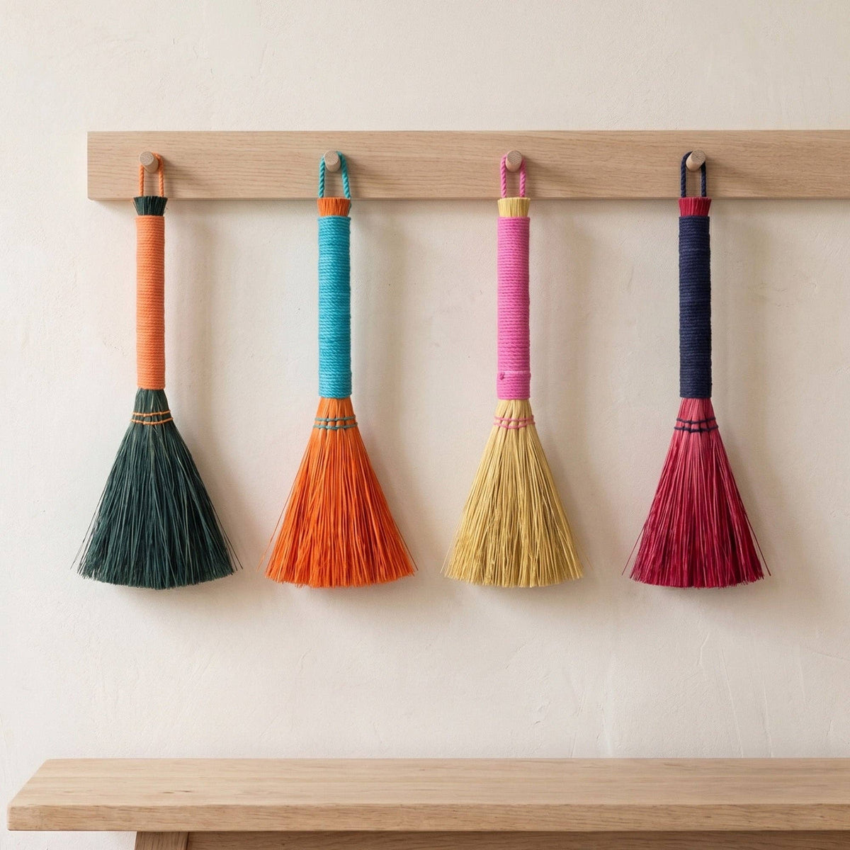 Seagrass Brush, Blue & Orange