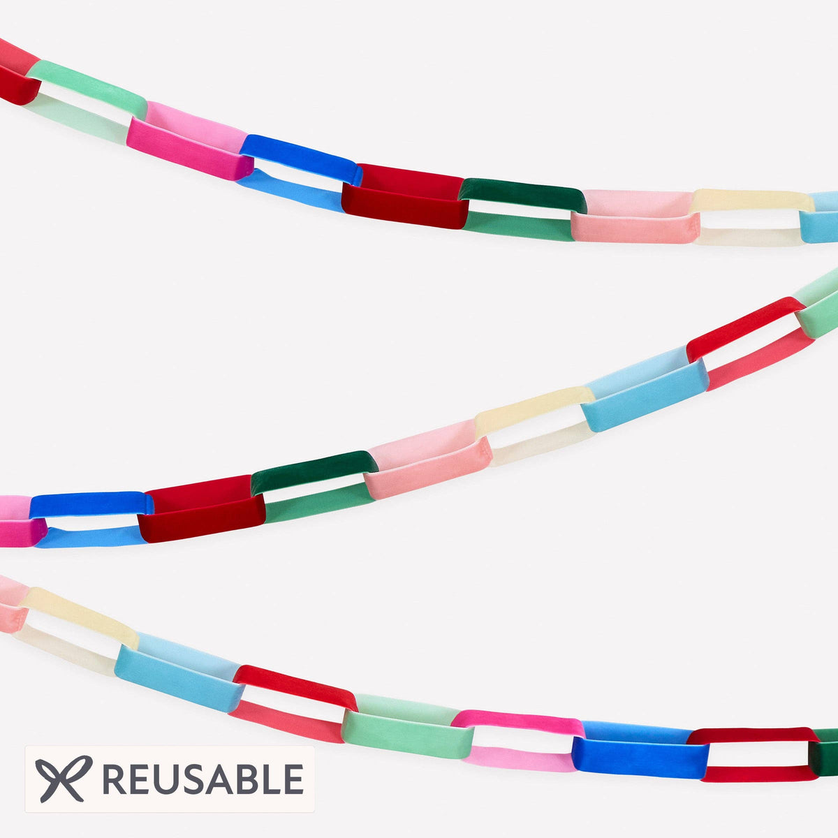 Bright Velvet Chain Link Garland