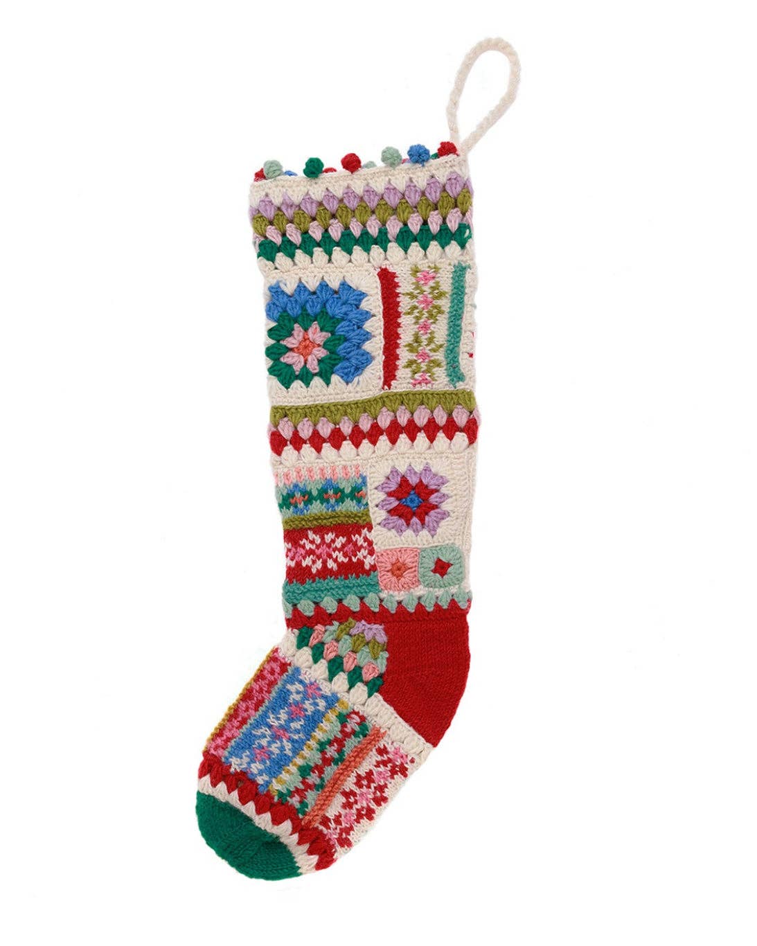 Patchwork Stocking: Natural