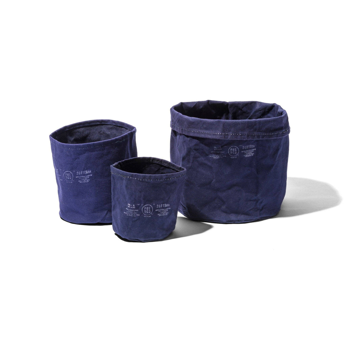 Canvas Pot Cover: Navy Blue / Large
