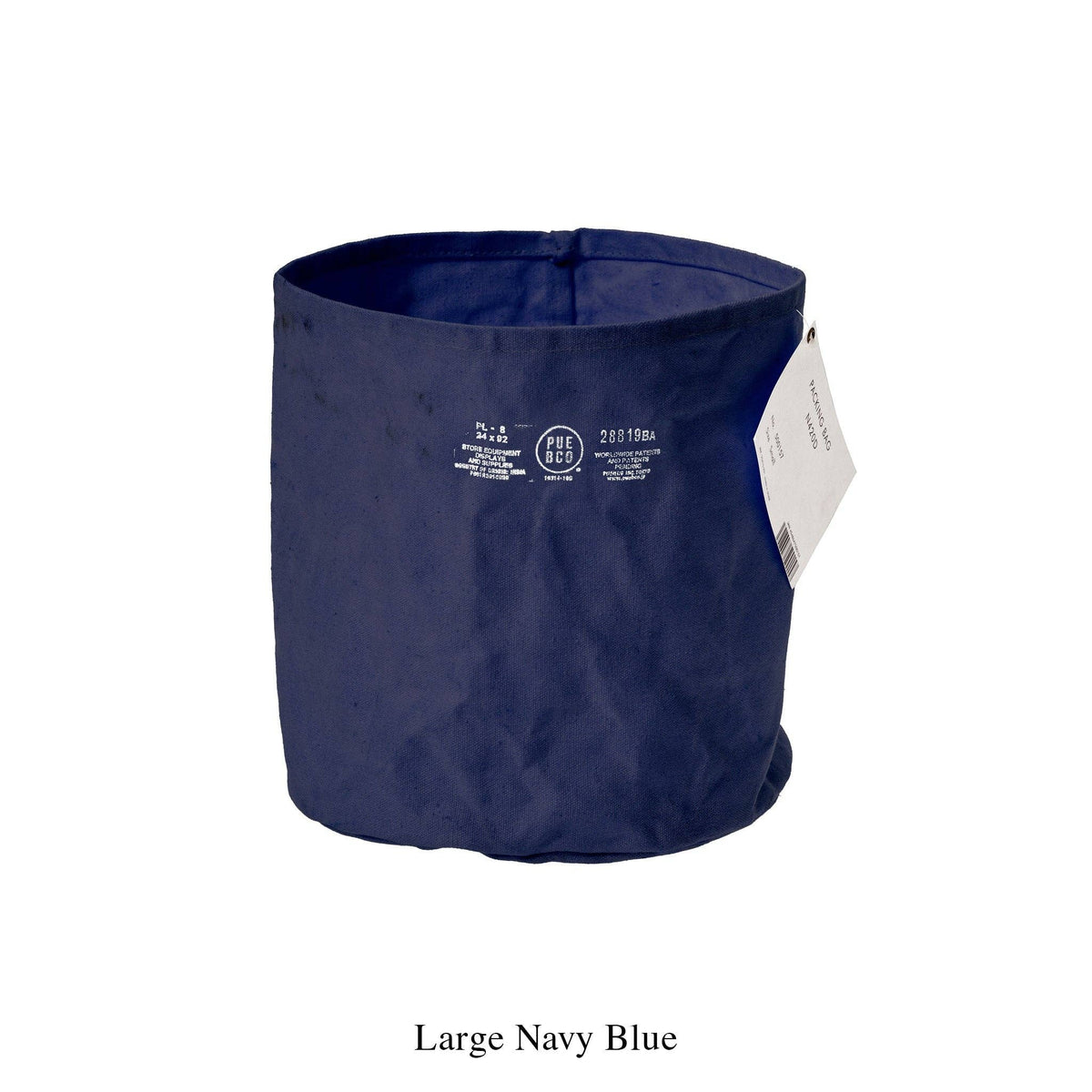 Canvas Pot Cover: Navy Blue / Large