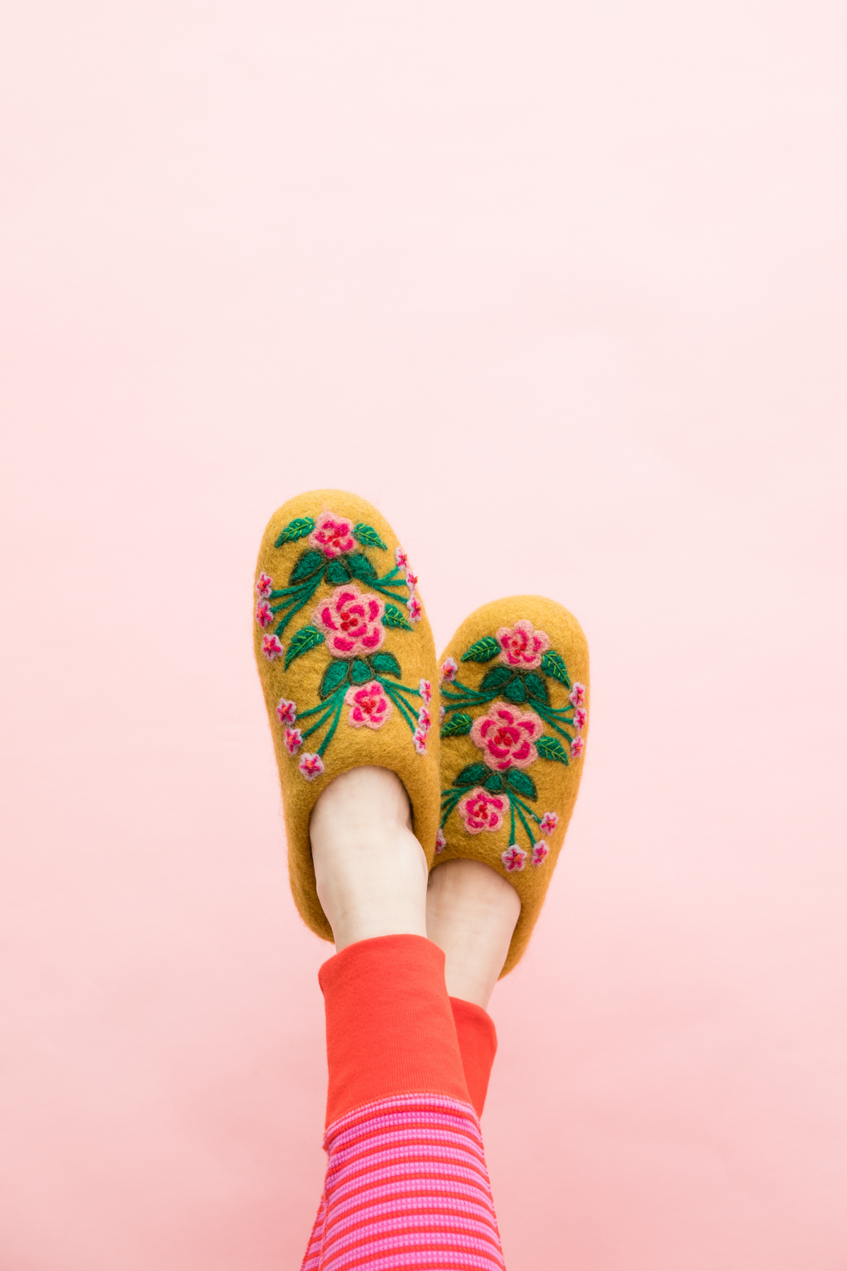 Secret Garden Slippers: Mustard / Large
