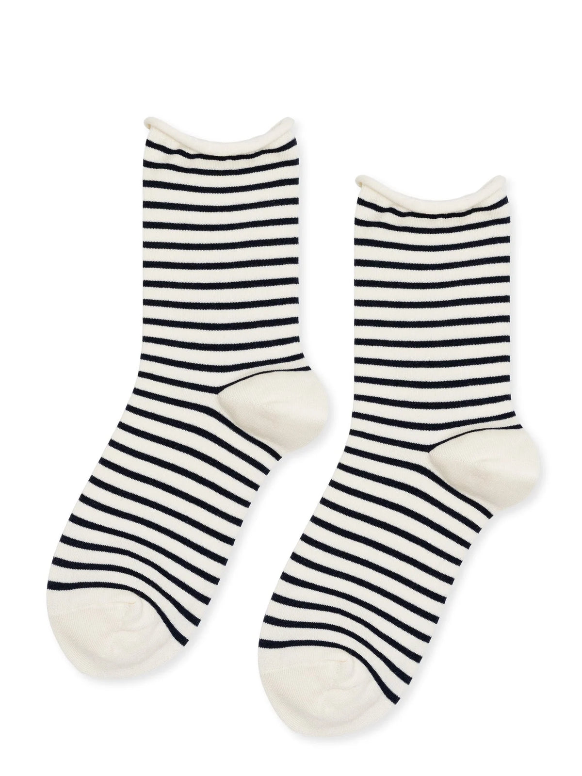 Nautical Stripe Crew Sock, Navy & White