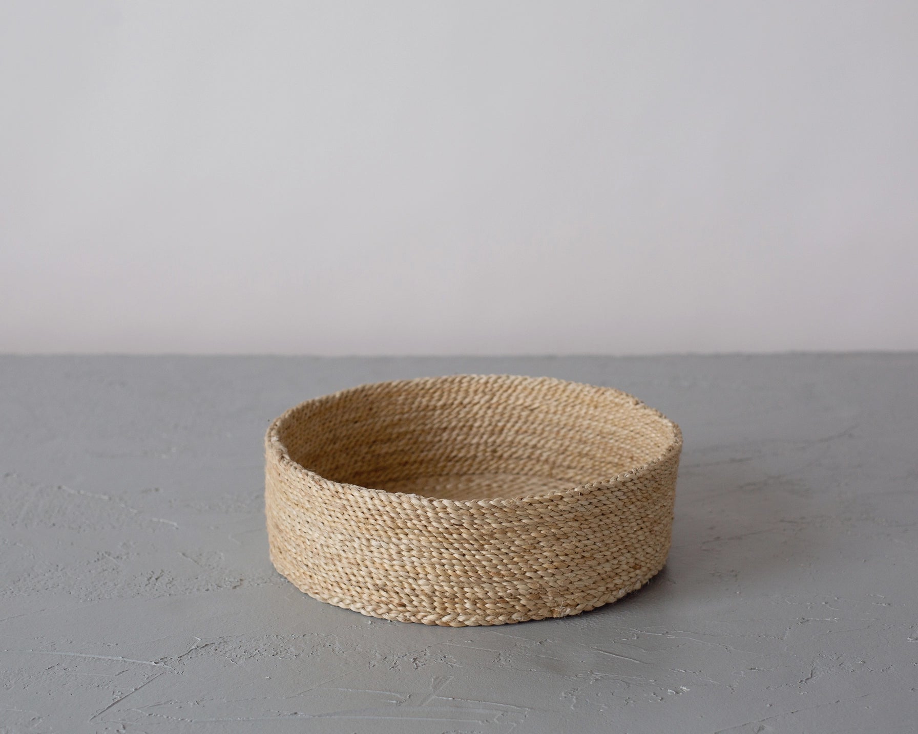 Round Tabletop Jute Basket, Large