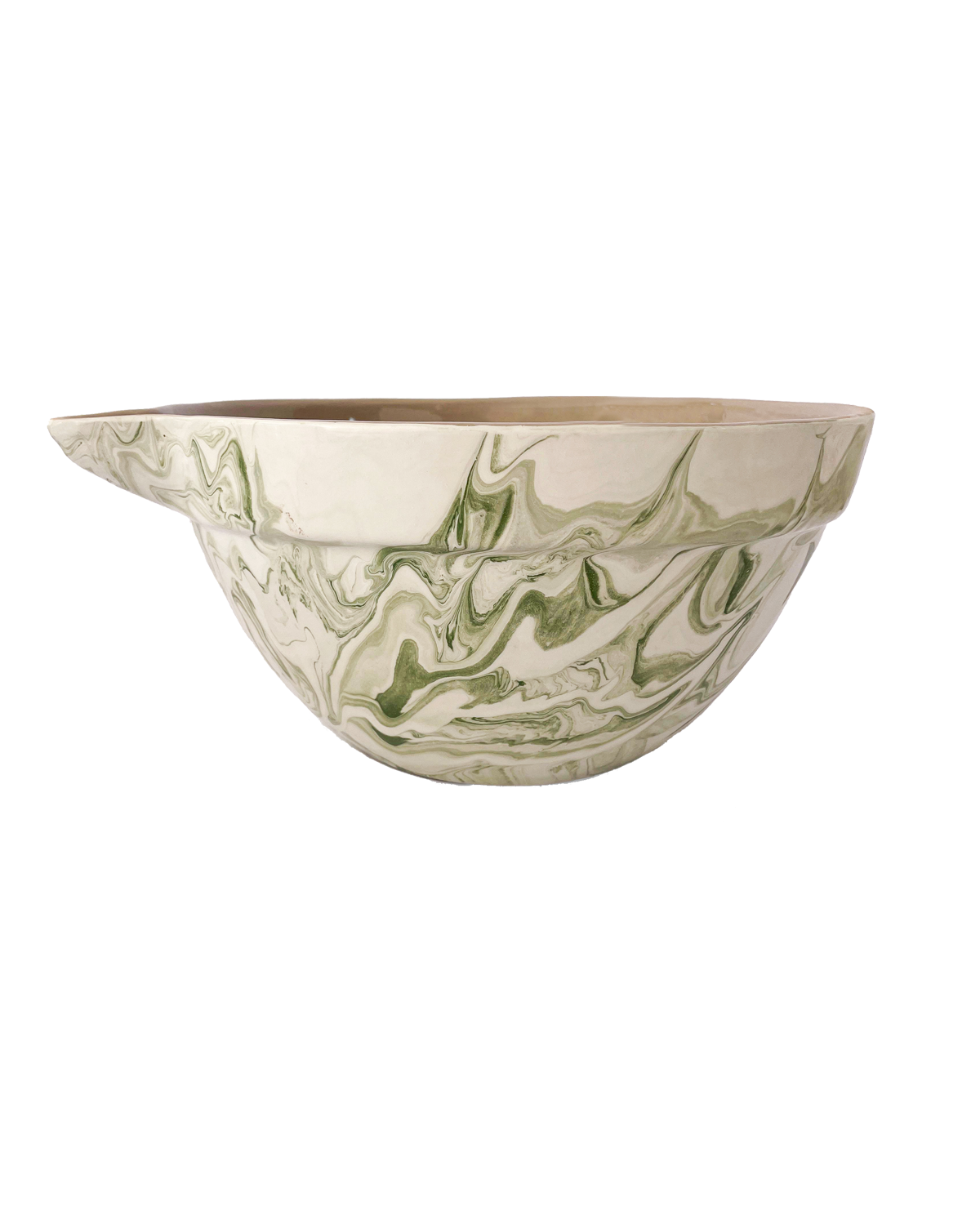 Marbled Olive Mixing Bowl - Medium