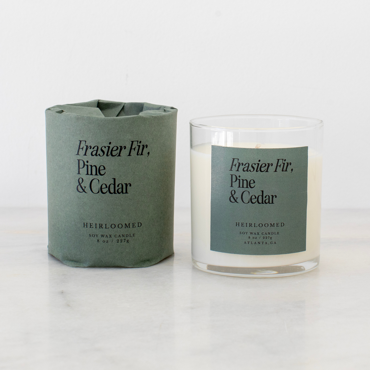 Heirloomed Candle Frasier Fir, Pine & Cedar - Christmas