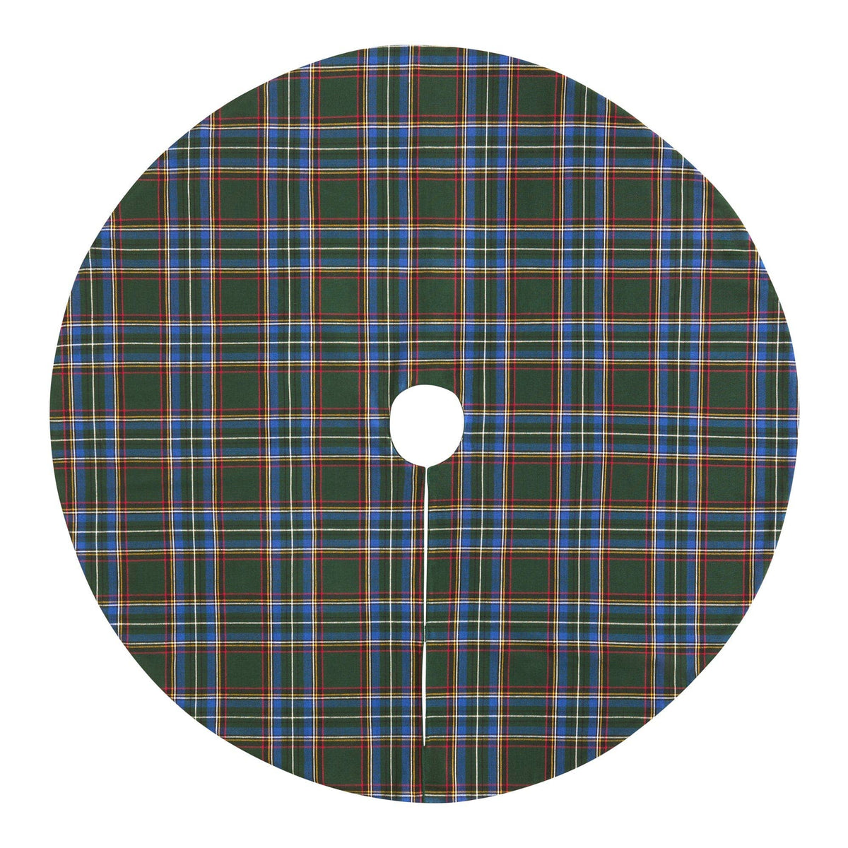 Stowe Tartan Plaid Christmas Tree Skirt: Green