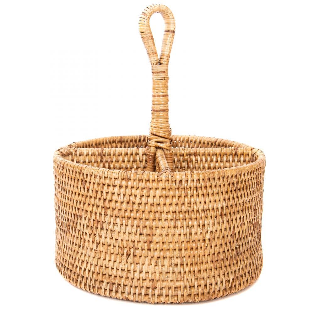Rattan Caddy/Cutlery Holder