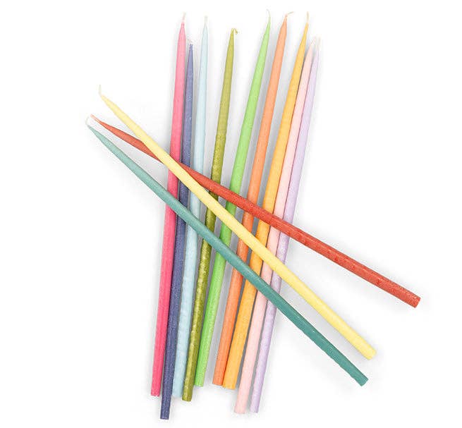 Thin Taper Candles - Rainbow