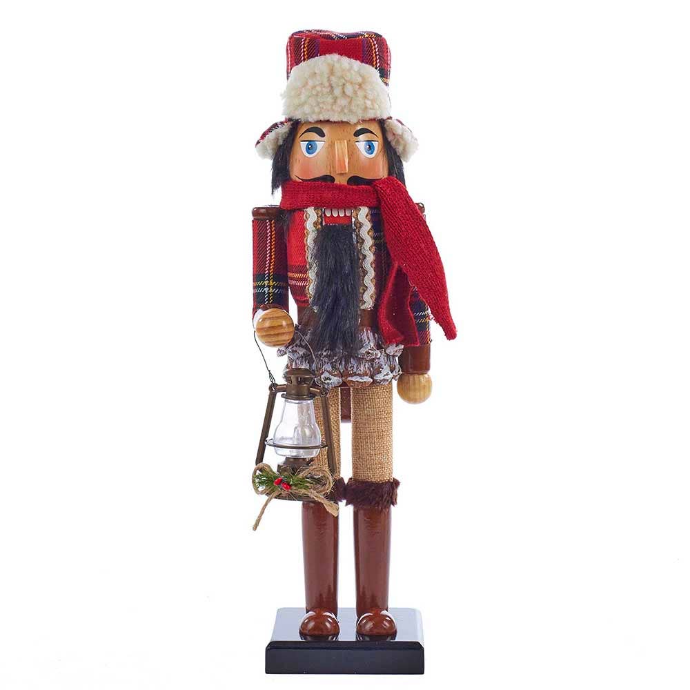 15"WOODEN WOODSMAN NUTCRACKER