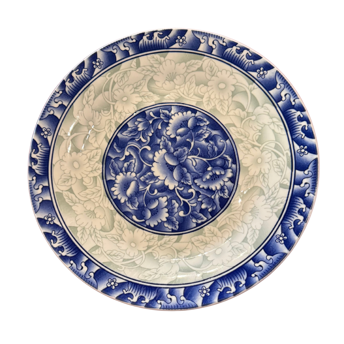 Blue and White Fine China Plate