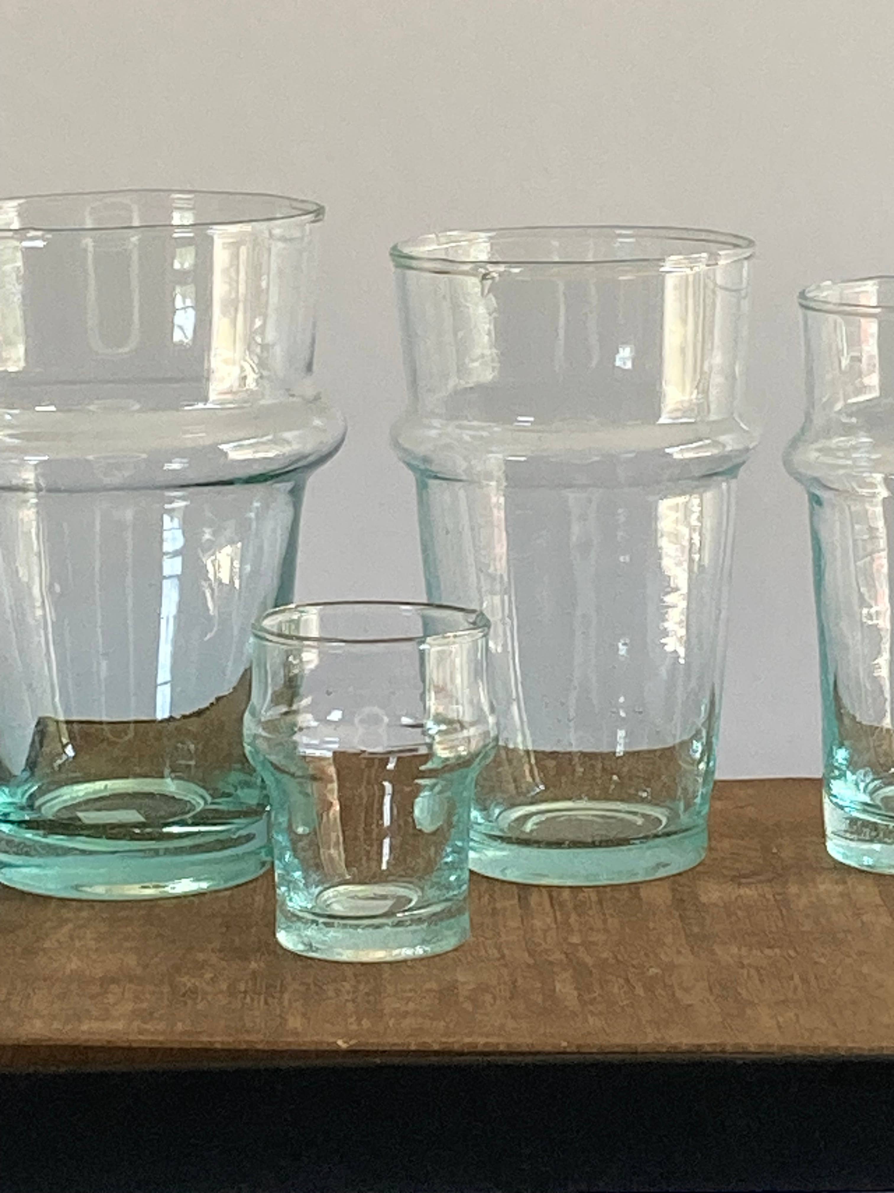 Pair of Recycled Moroccan Tea Glasses: Medium, Set of 2