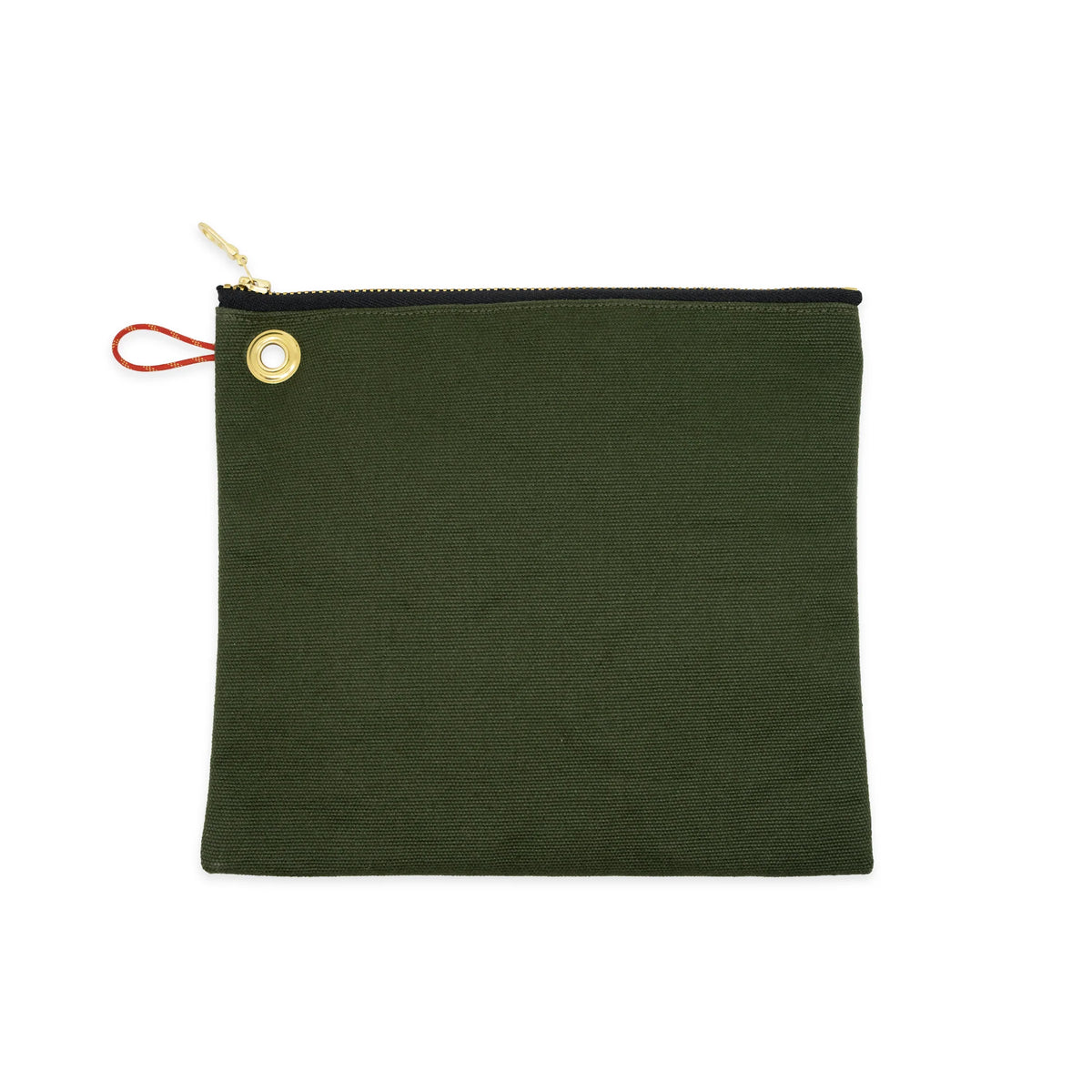CANVAS ZIP POUCH: DRAB