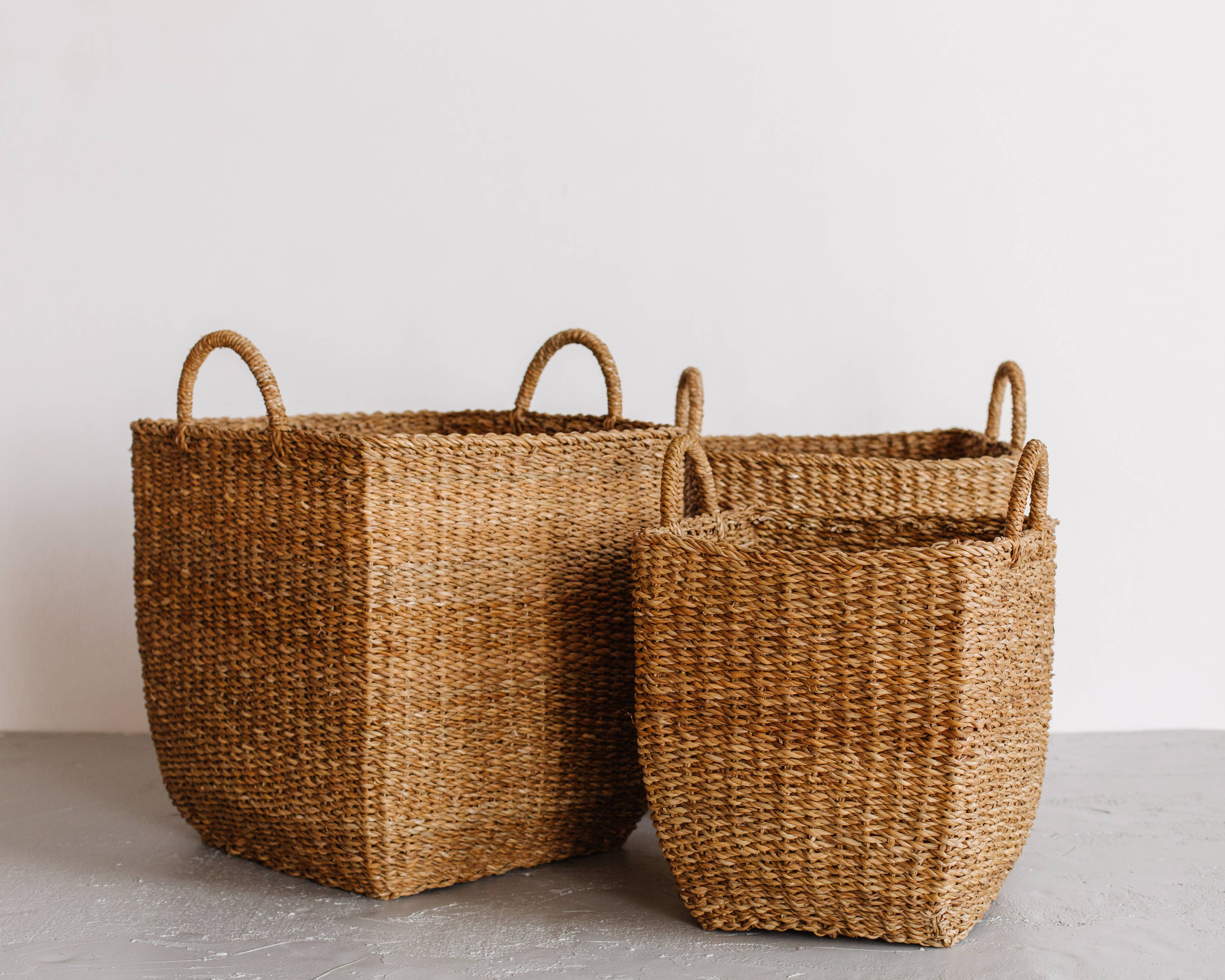 Square Laundry Basket, harvest: Large