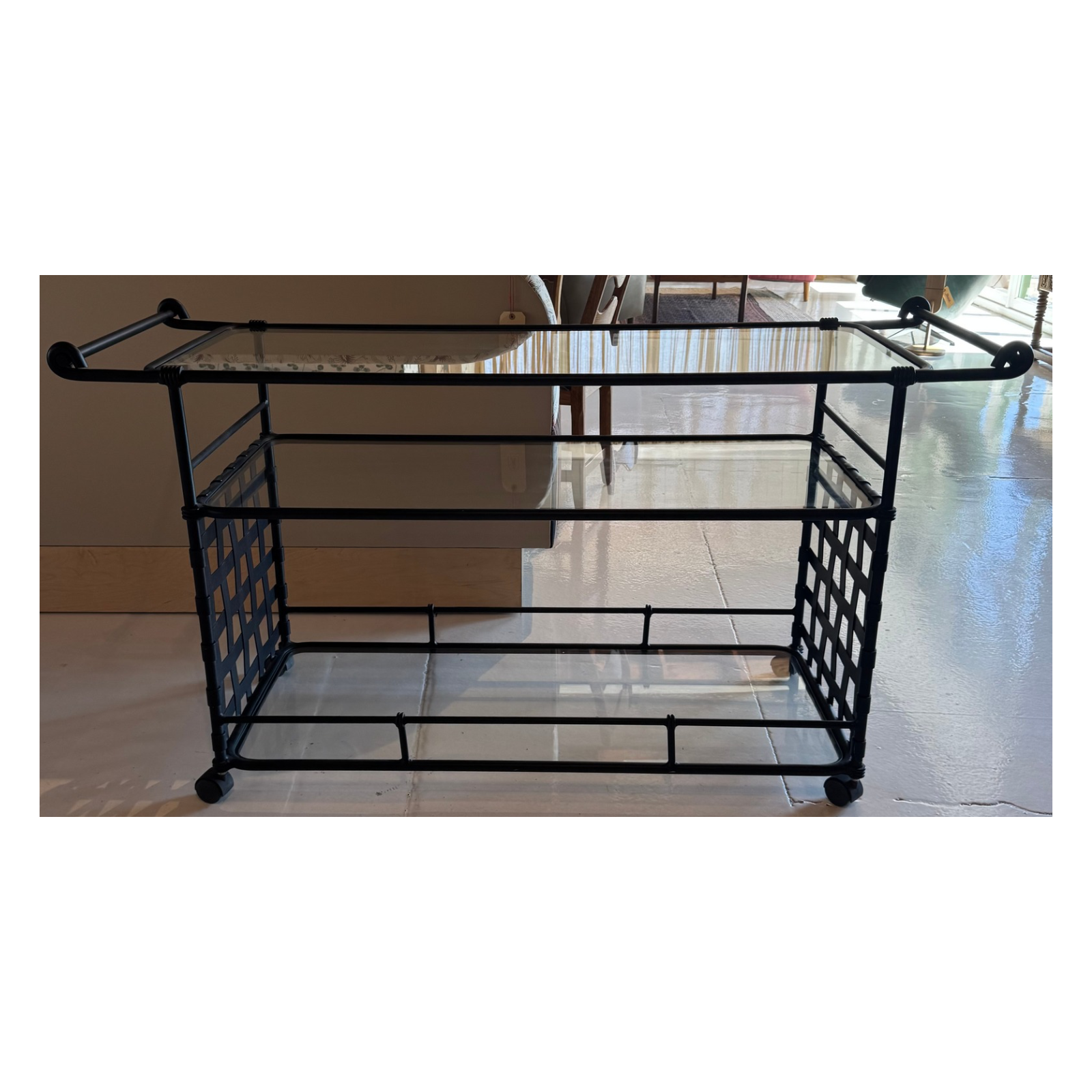 Vintage Brown Jordan Florentine Bar Cart