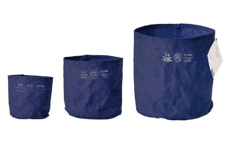 Canvas Pot Cover: Navy Blue / Large