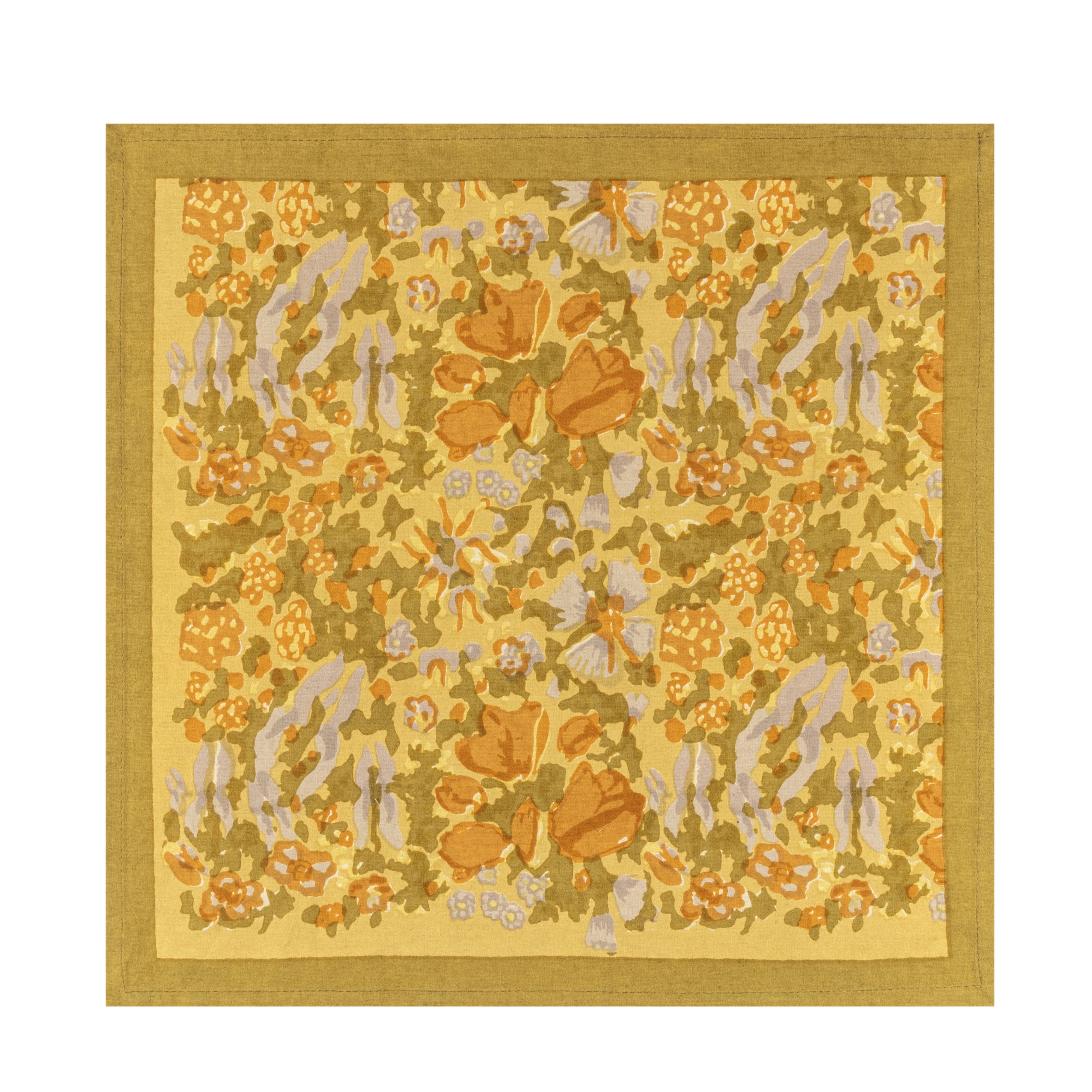 Jardin Mustard & Grey | Napkins - Set of 6
