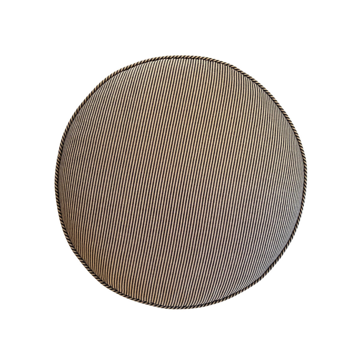 Prairie Ottoman 20" - Stripe Fabric