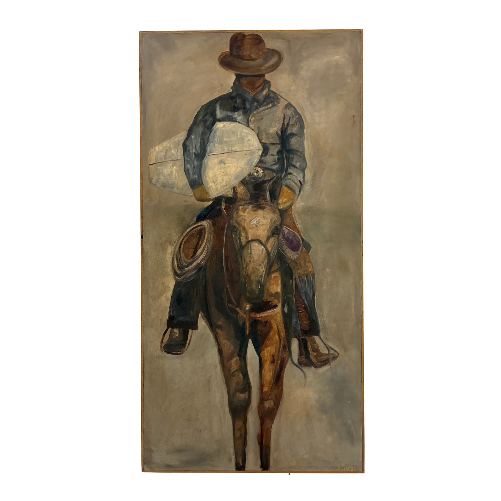Alison Parsons, Large Surfing Cowboy, 24.5” x 48.5”
