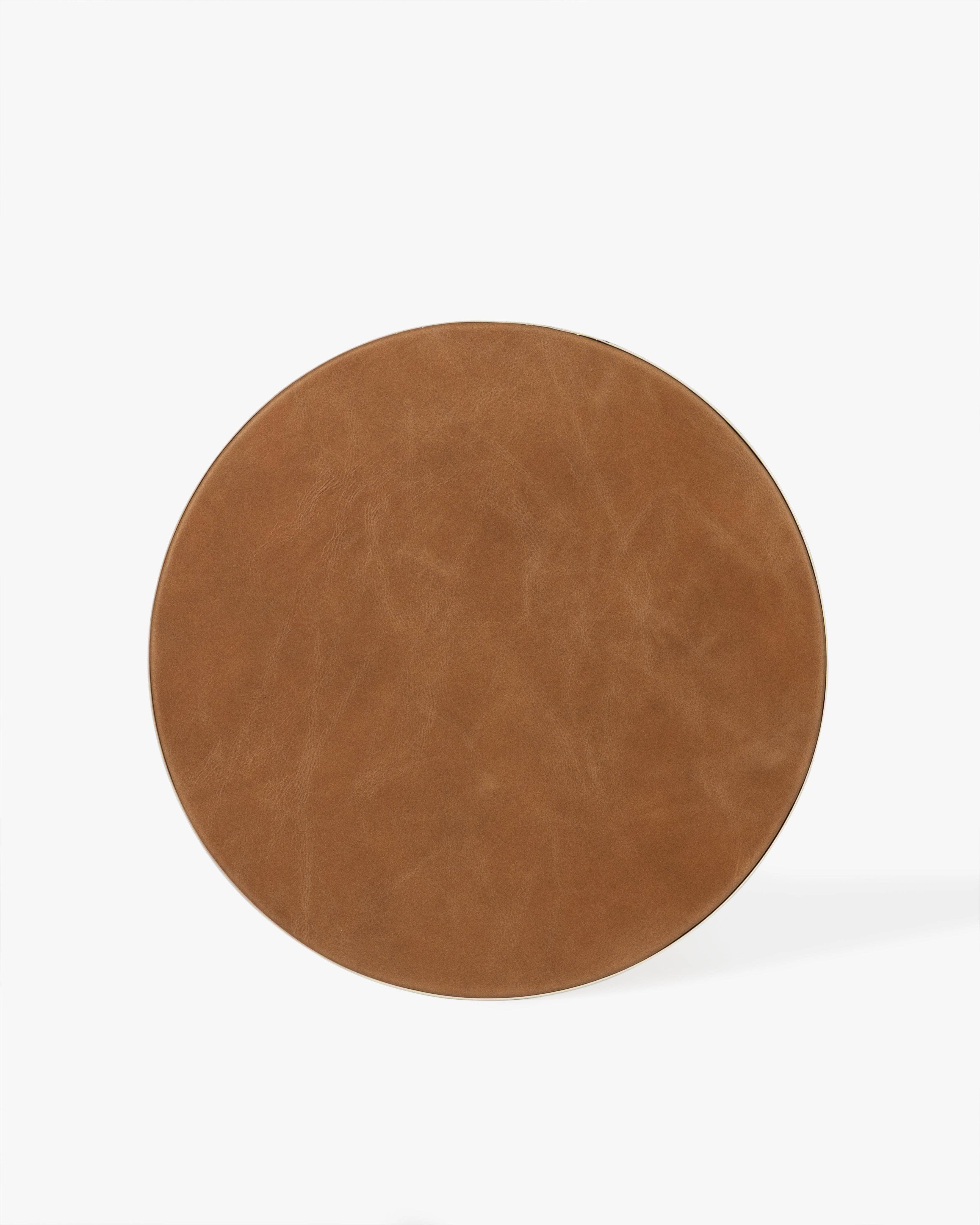 Calder Leather Side Table