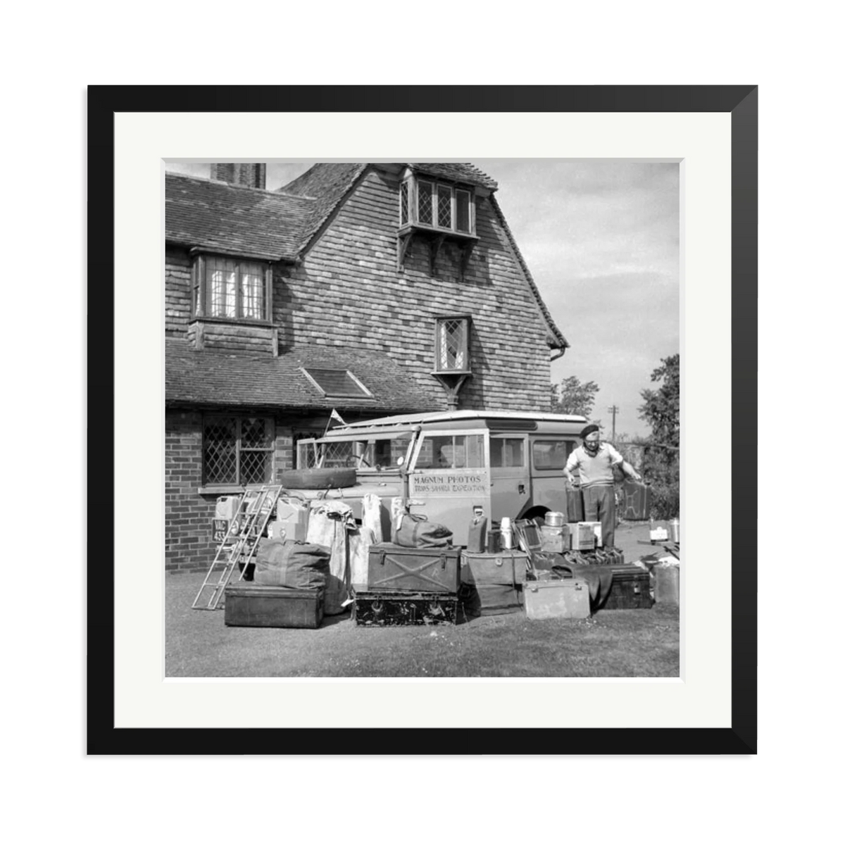 Preparing the Land Rover, by George Rodger