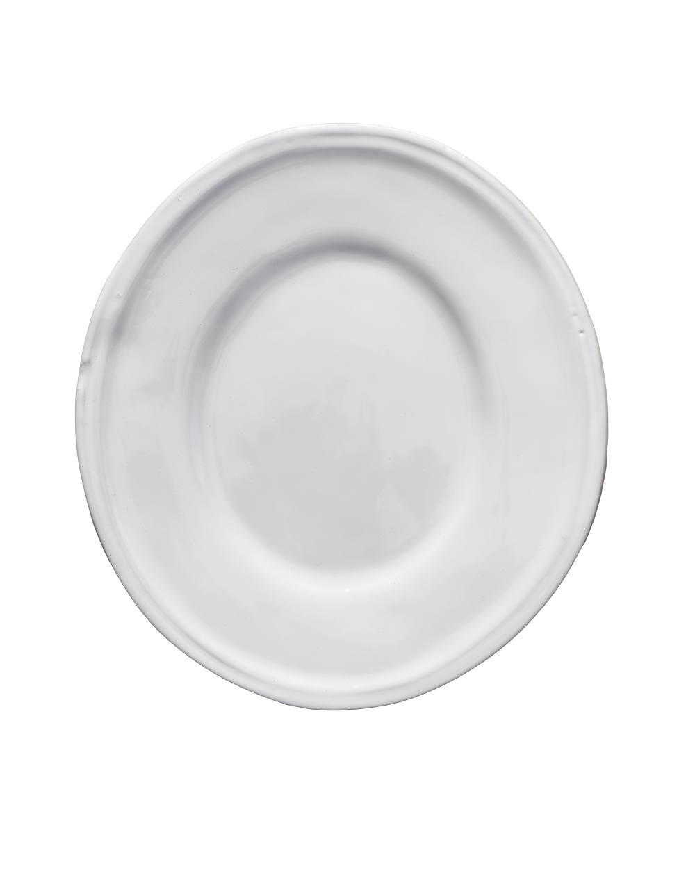Oval Dessert Plate in Milk White Gloss, Sold Individually