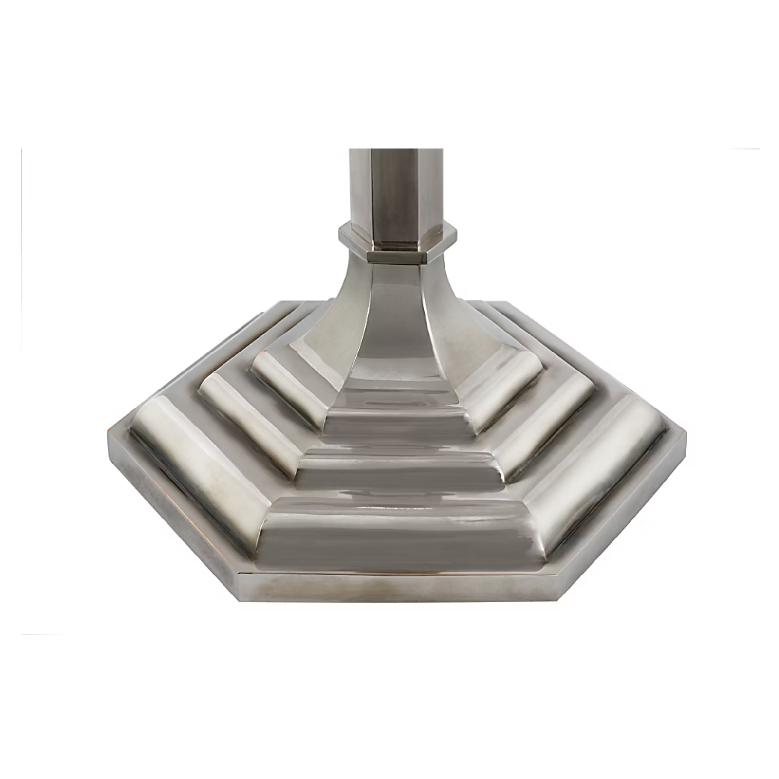 Ralph Lauren 27” Table Lamp in Butler Silver with Pleated Silk Shade