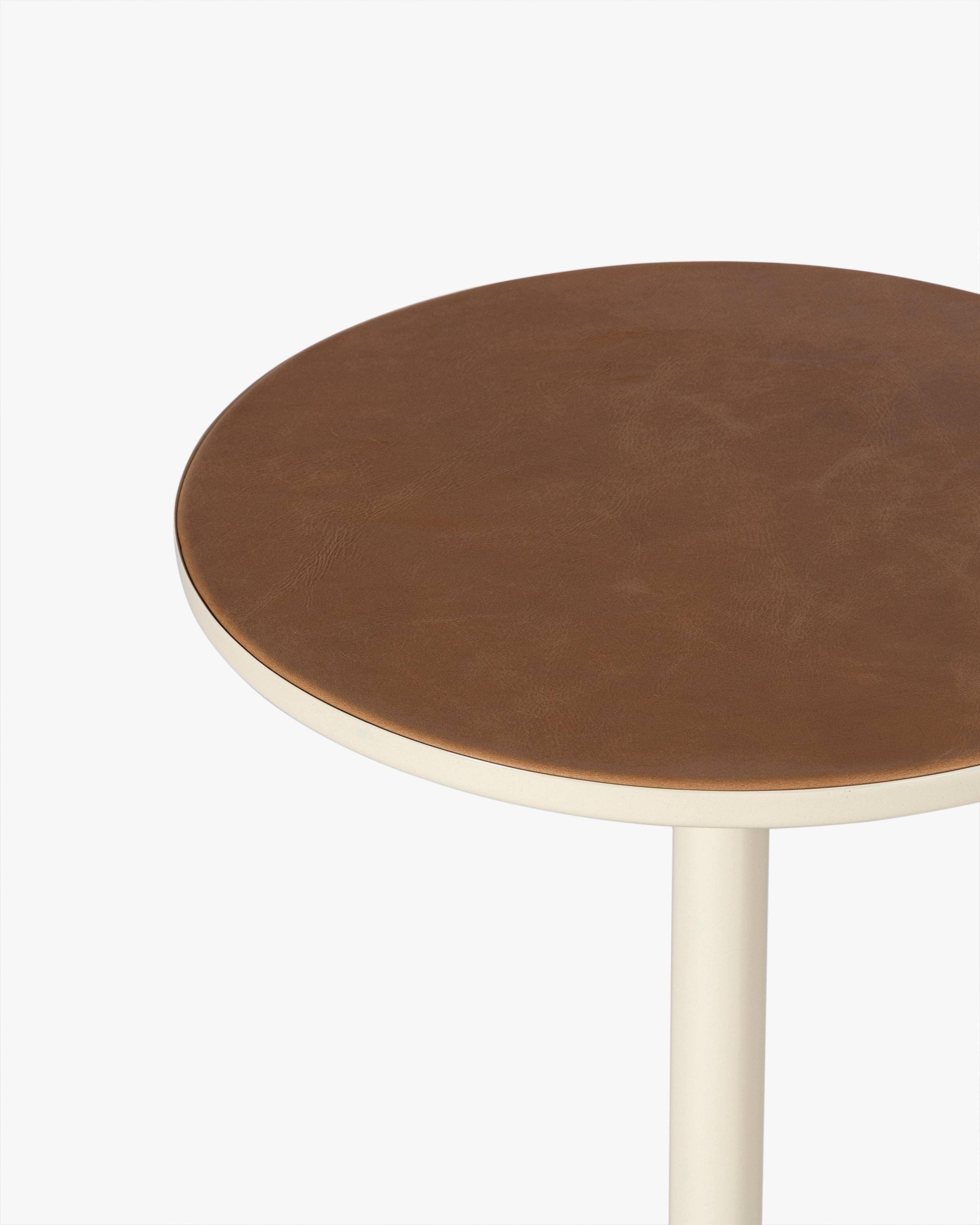 Calder Leather Side Table