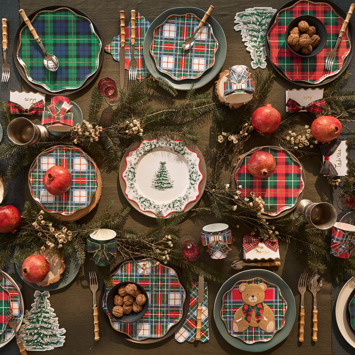 Toile De Jouy Christmas Side Plates