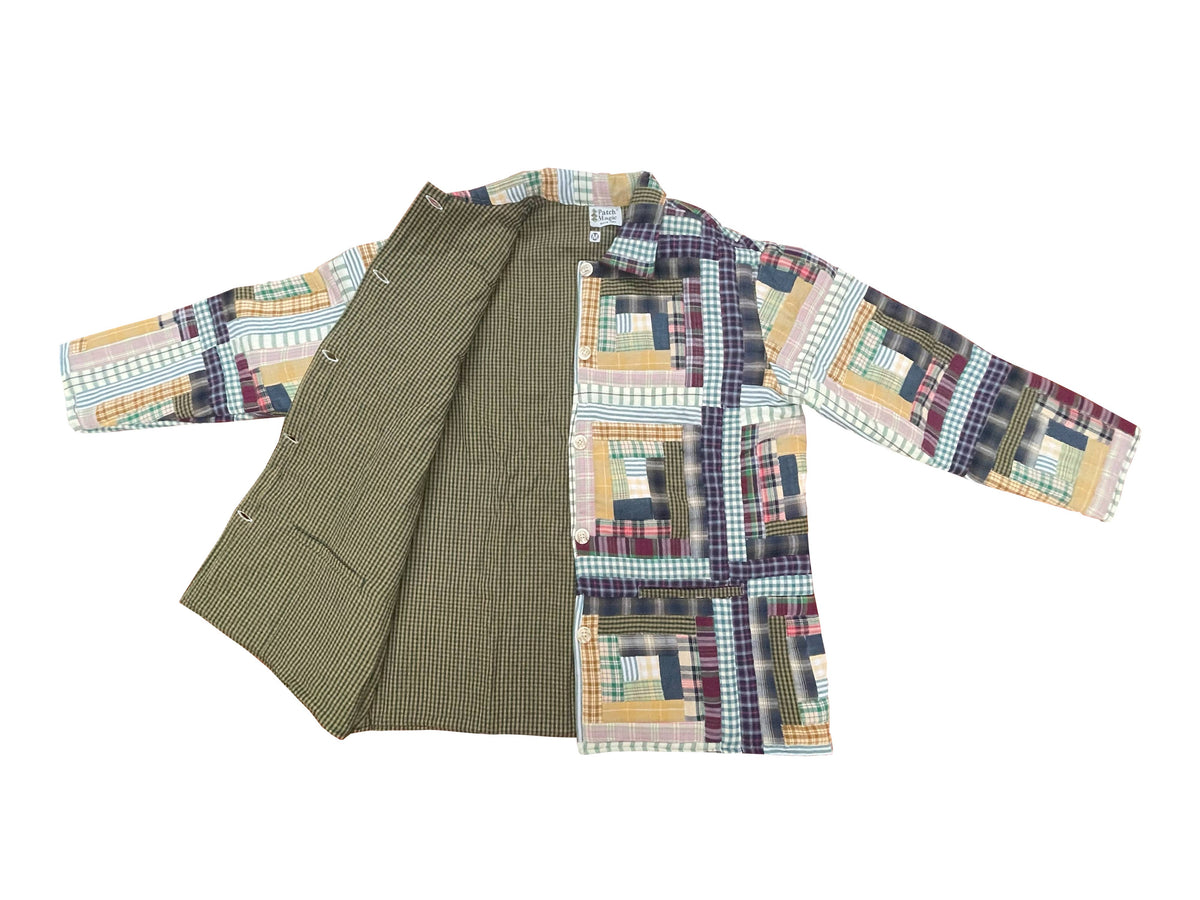 Wild Flower Themed Cotton Jacket | Soft Cotton Filled, Rever: L