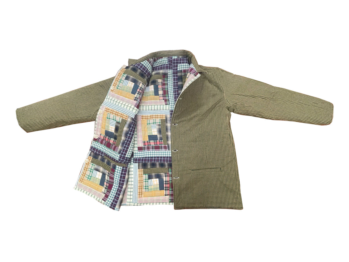 Wild Flower Themed Cotton Jacket | Soft Cotton Filled, Rever: M