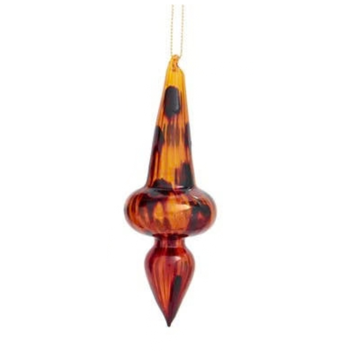 Glass Tortoise Shell Finial Ornament