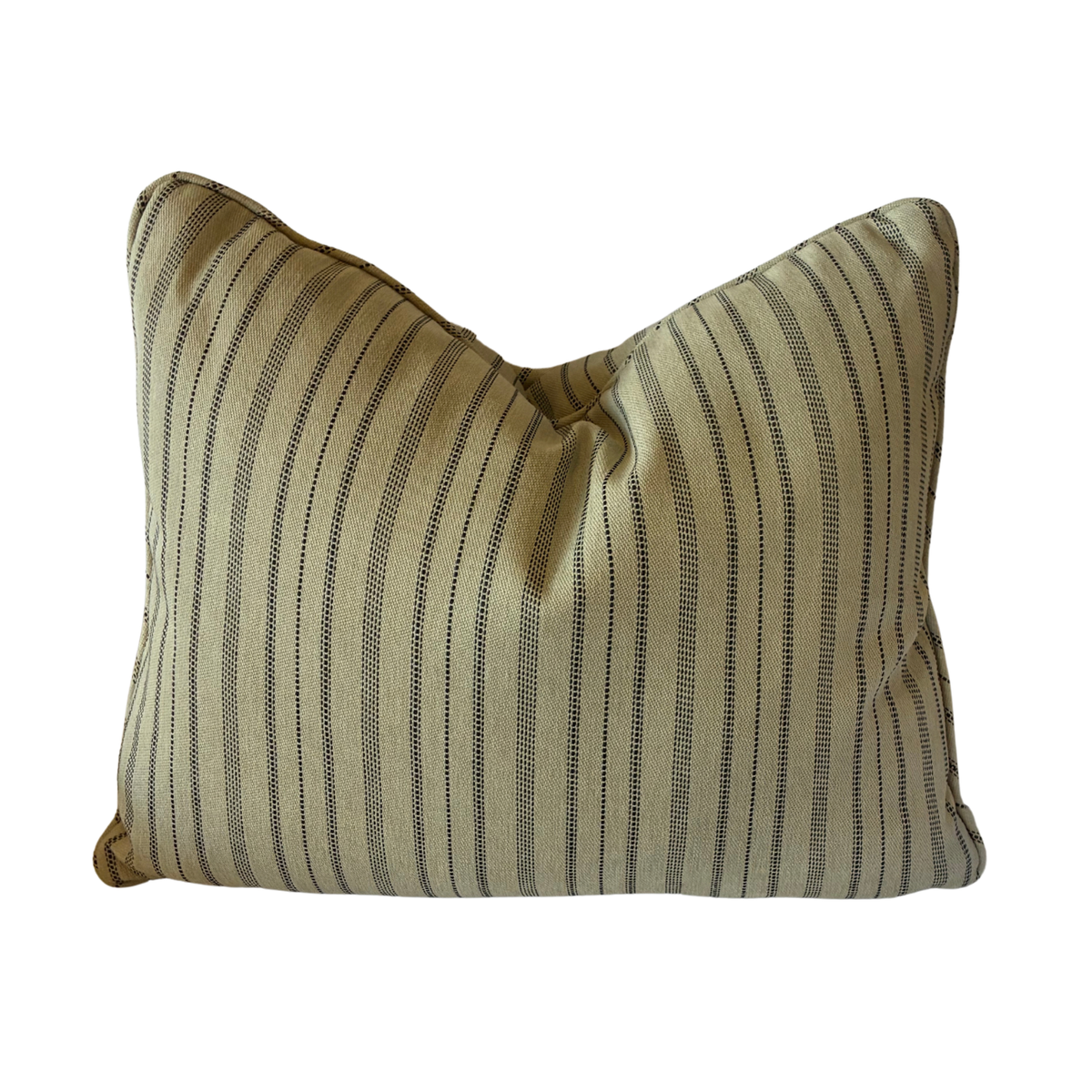 Cream Black Stitch Stripe Pillow