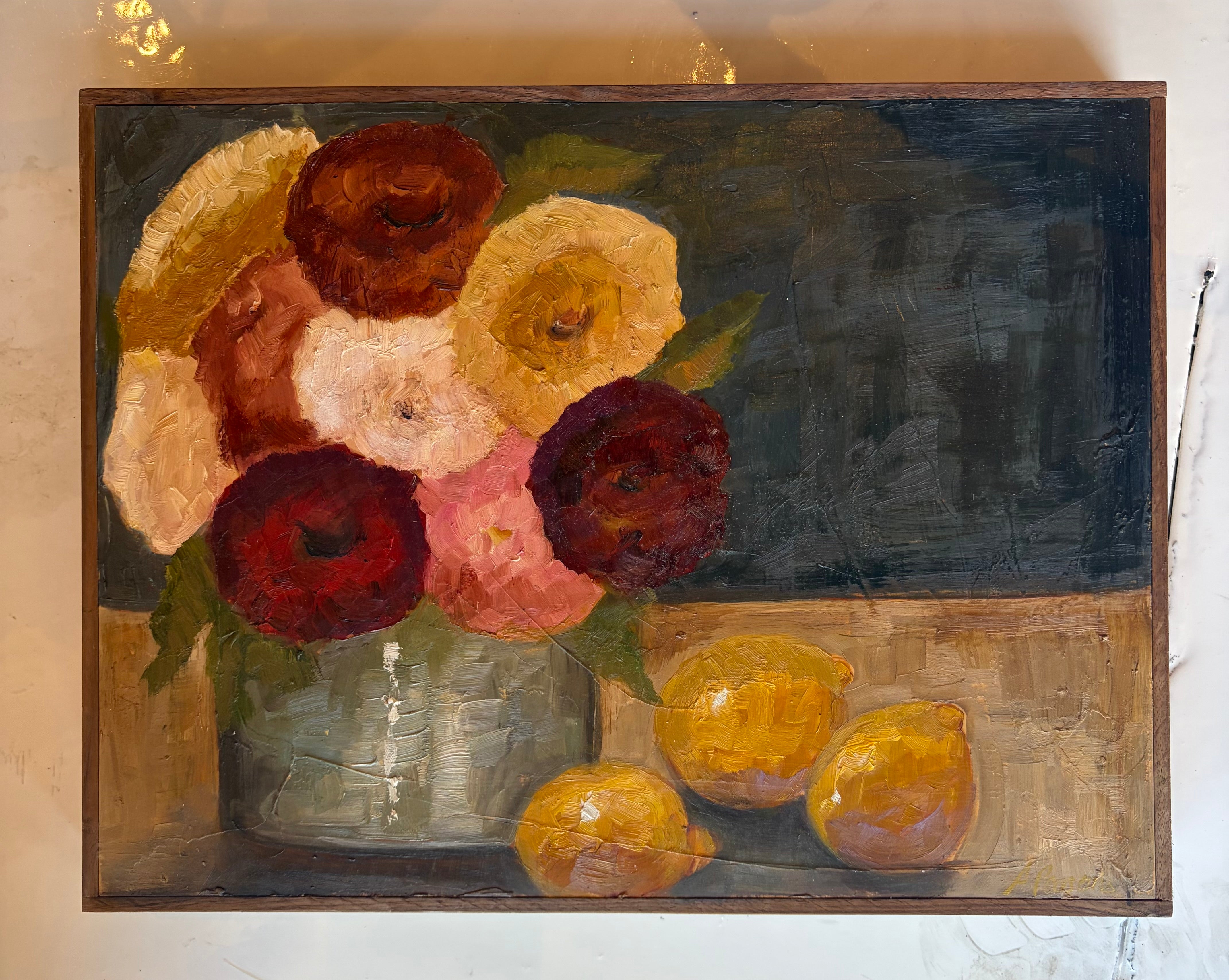 Alison Parsons, Flowers and Lemons 12”x16”
