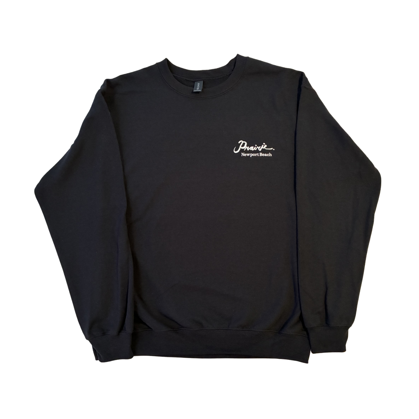 Prairie Black Crewneck Sweatshirt, Size: Medium