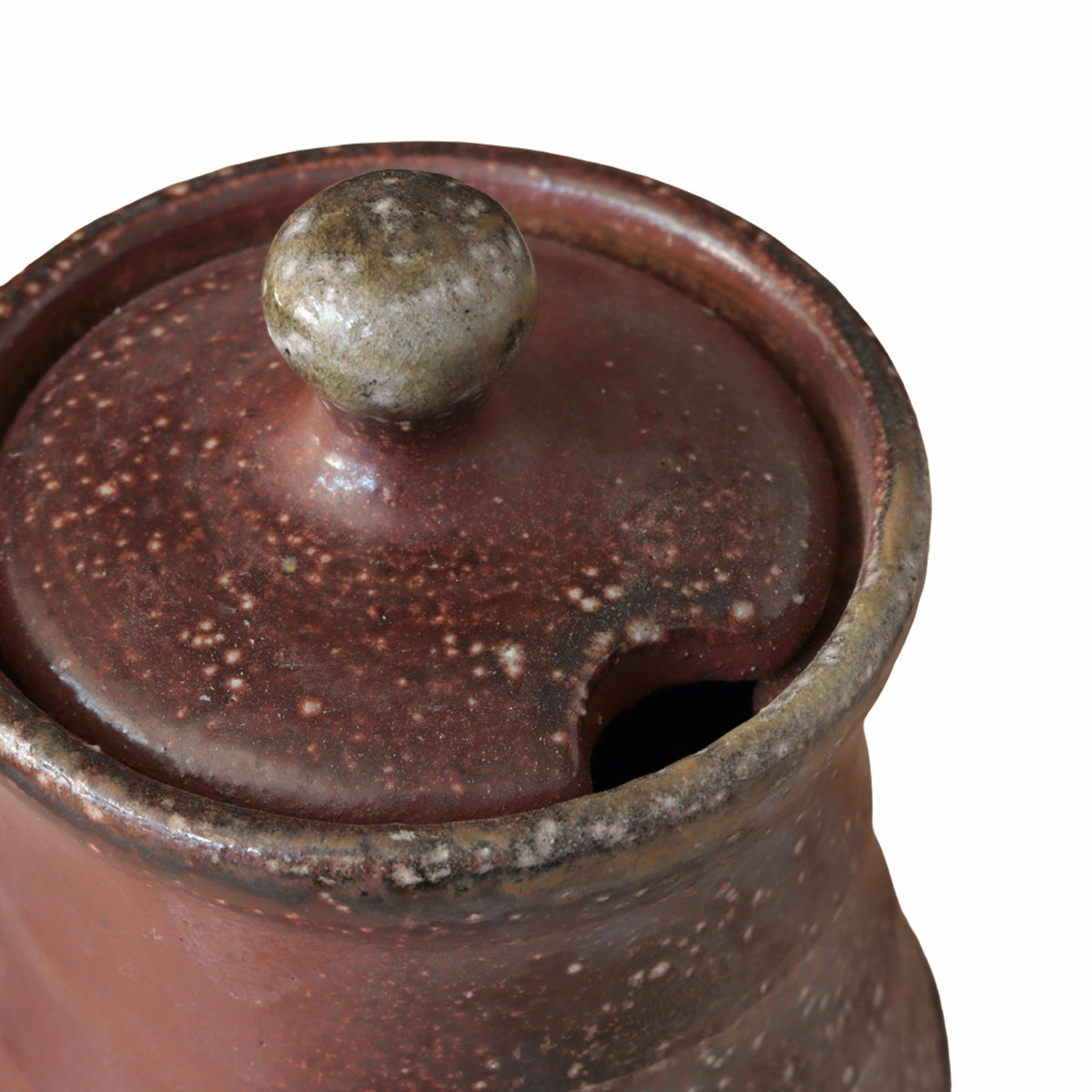 Soda-Fired Sugar Jars Hourglass Shape Dark 
