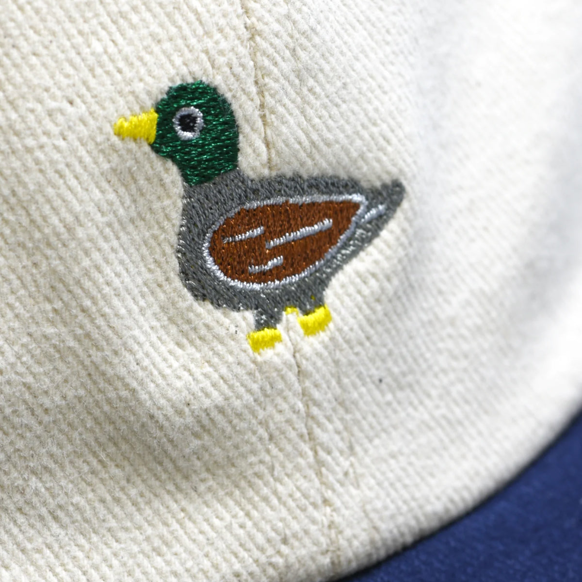 Duck Embroidery Hat: Navy