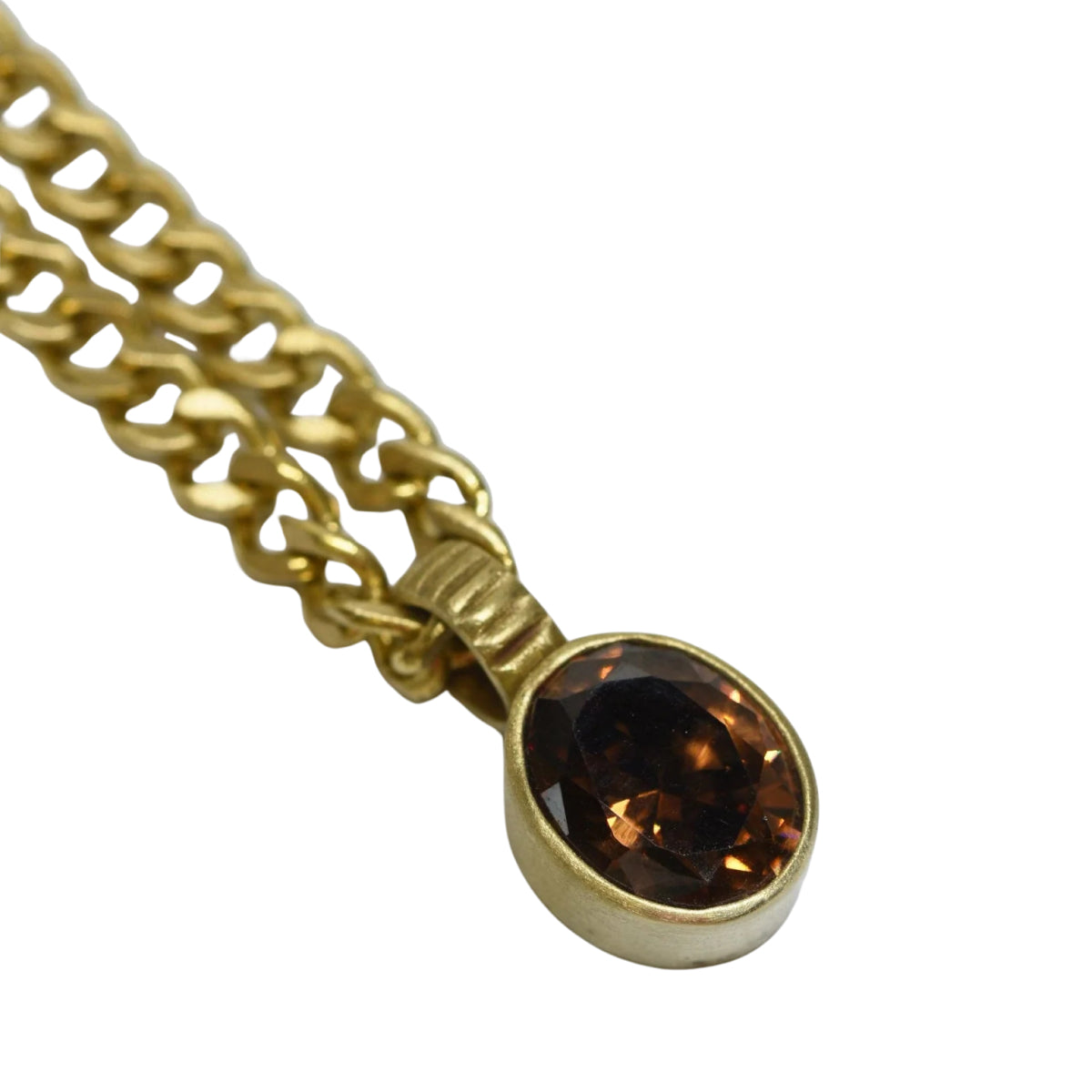 Smoky Quartz Pendant Necklace Chain: Chain with pendant