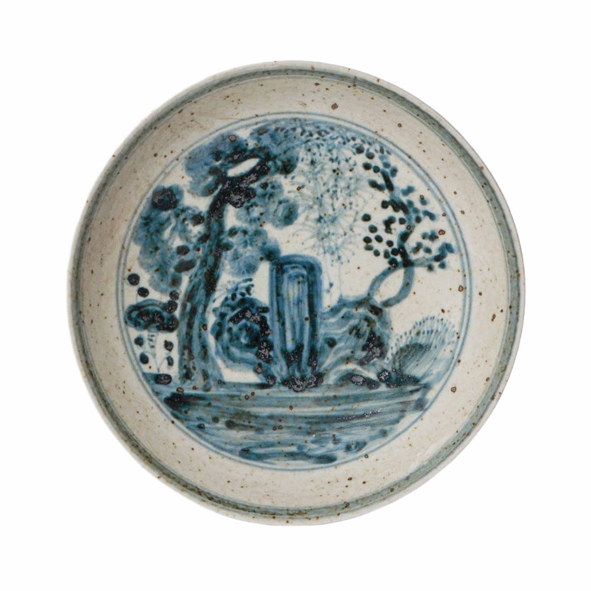 Small Blue and White Porcelain Three Friends Dish
