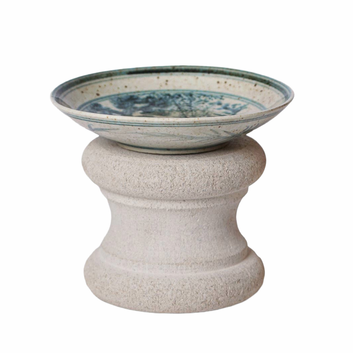 Small Blue and White Porcelain Three Friends Dish