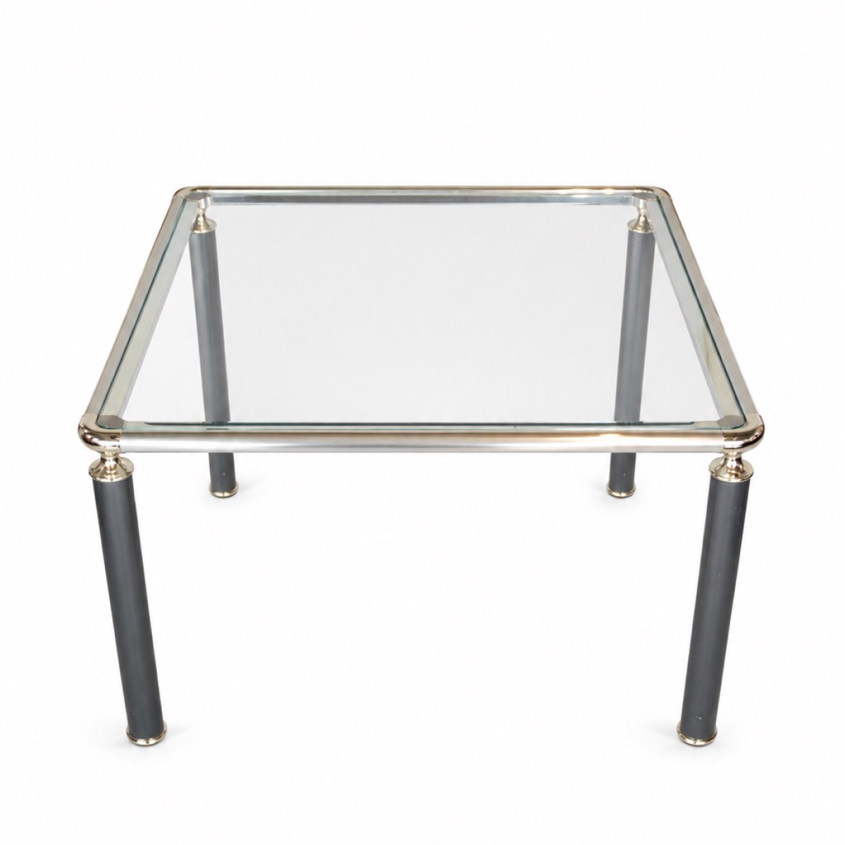 Square Modernist Glass Insert Coffee Table