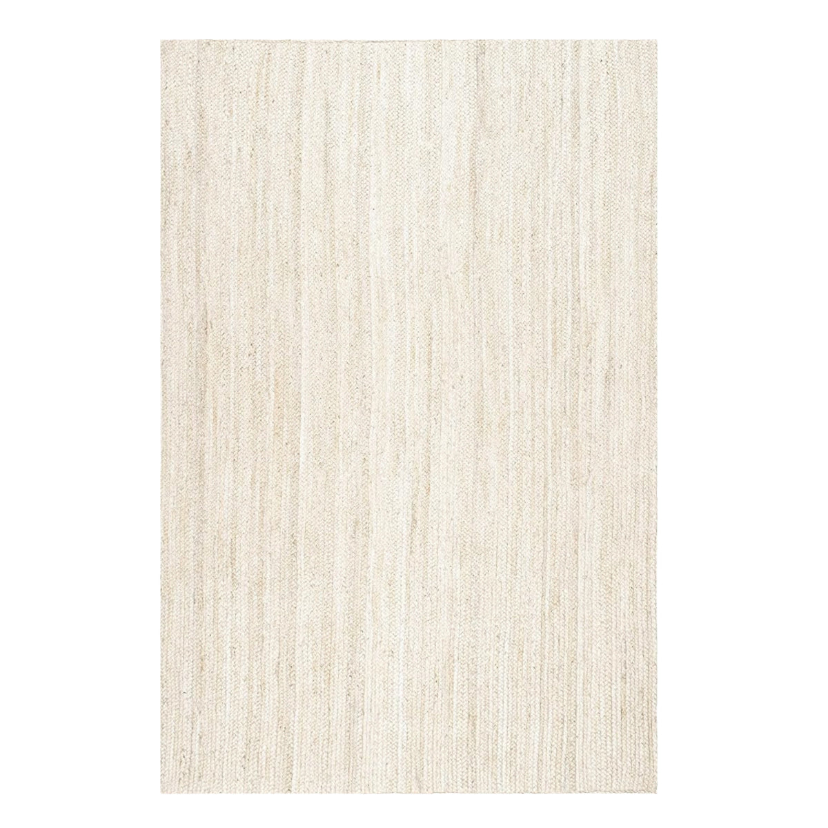 White Jute Rug 5’ x 8’