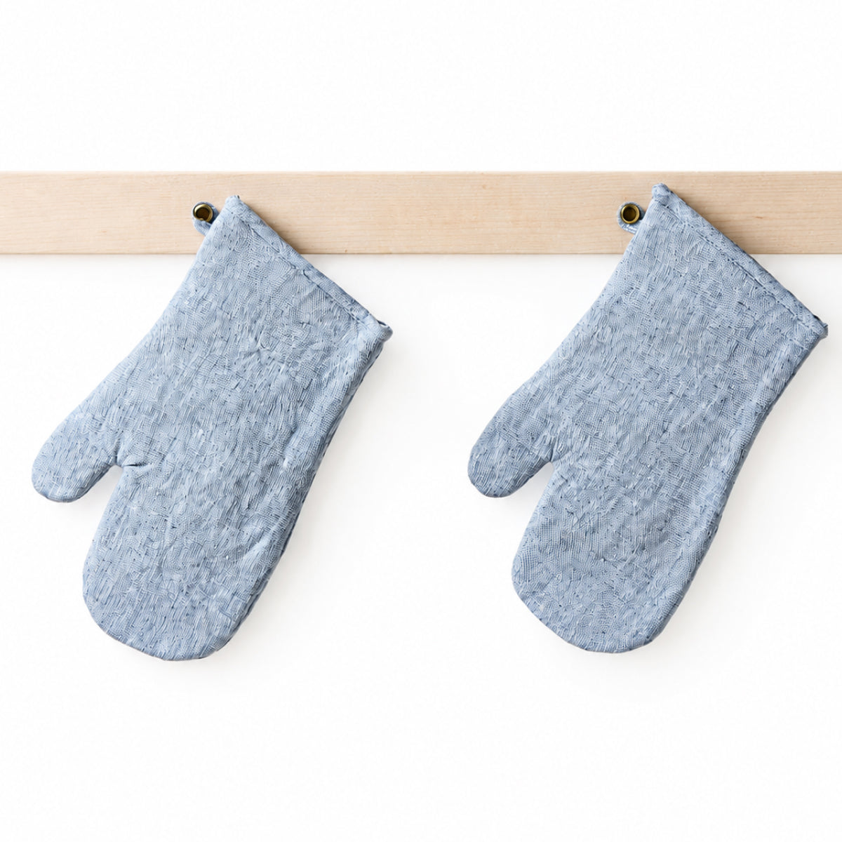 Washed Linen Oven Mitt: Indigo / Single