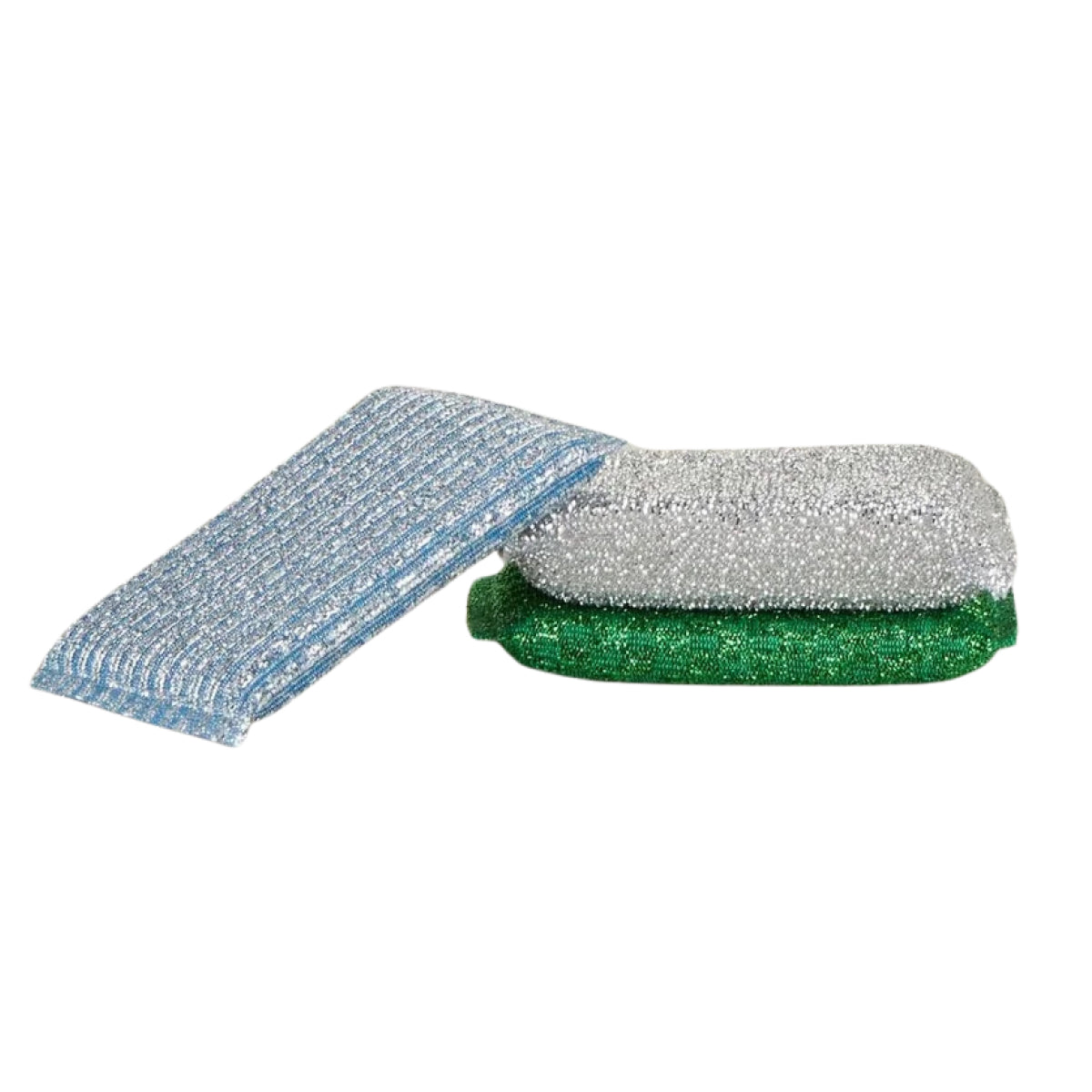 LUREX SPONGES - SET OF 3: BLUE/GREEN/SILVER