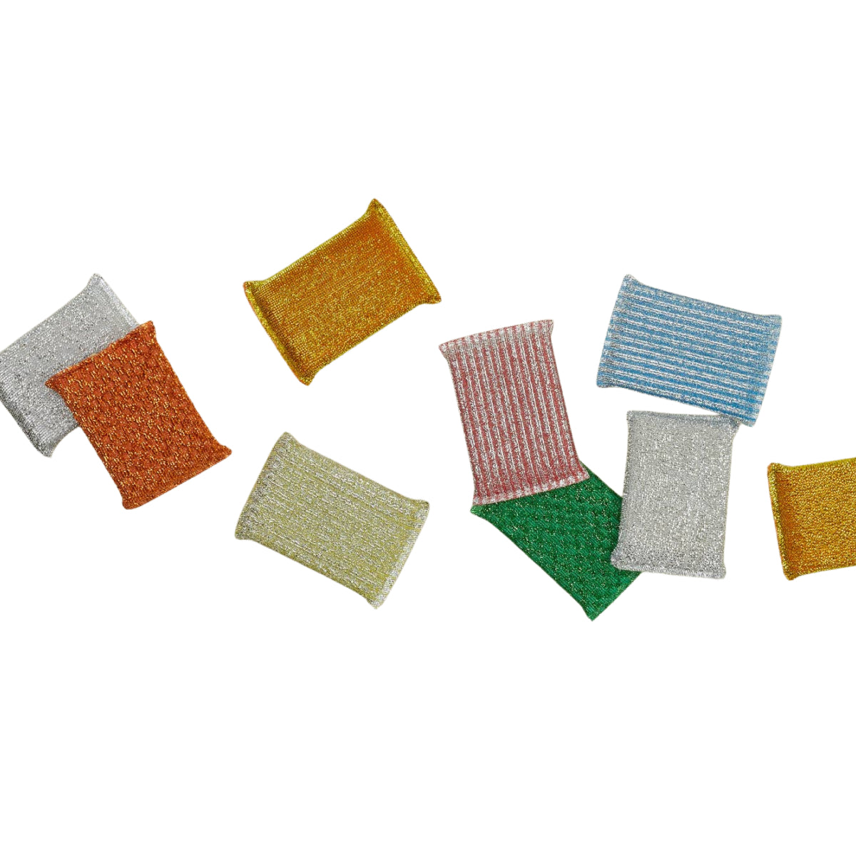LUREX SPONGES - SET OF 3: BLUE/GREEN/SILVER