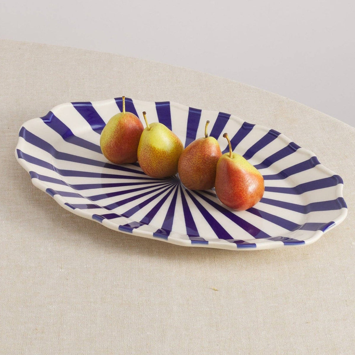 Mafalda Ceramic Oval Platter 15.5"