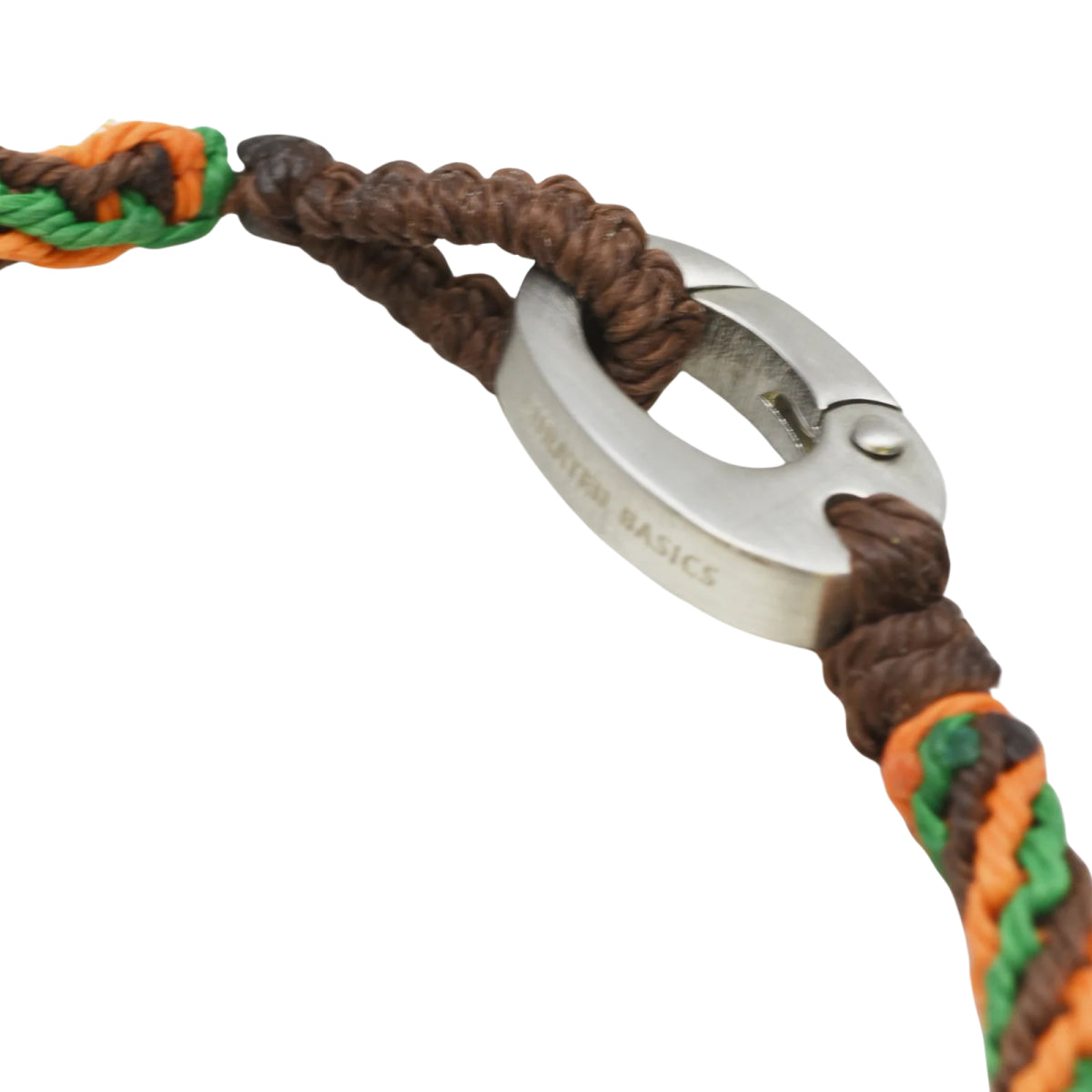 Braided Brown/Orange Rope with Clasp: 8 inch total length