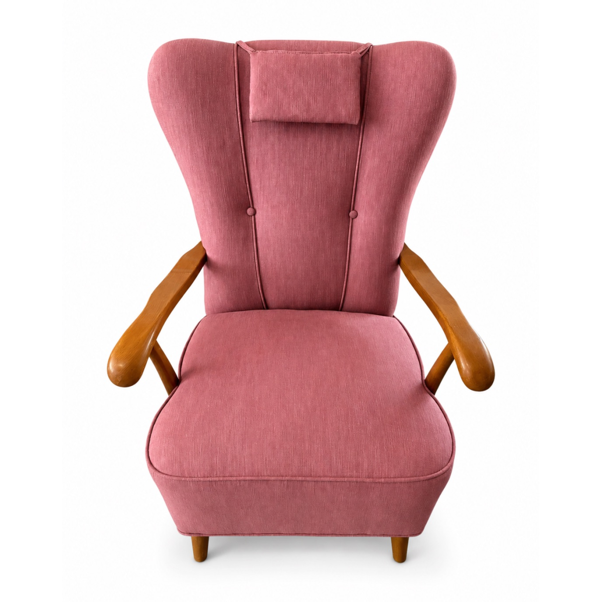 Vintage Danish Reupholstered Armchairs Circa 1880